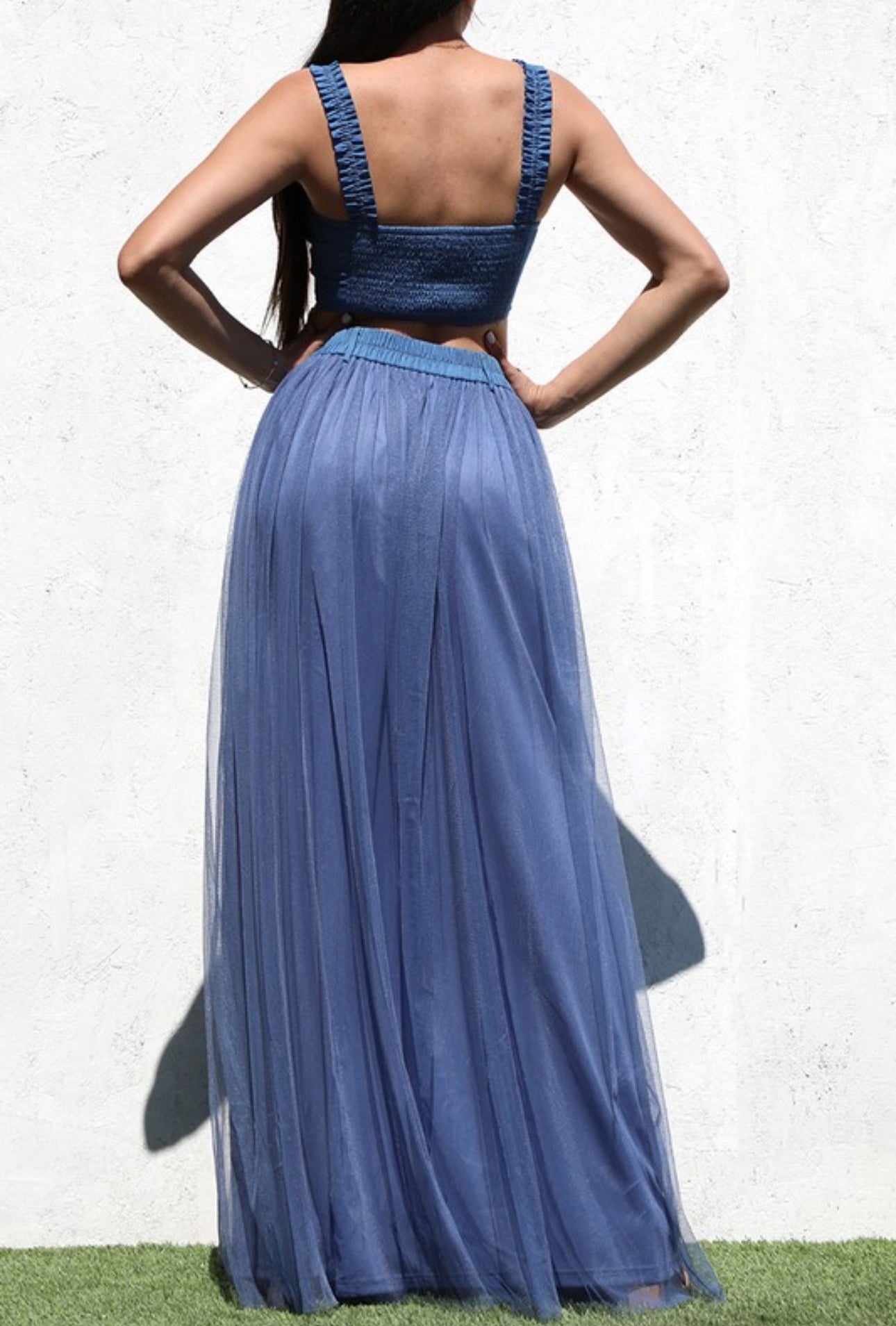 Denim Tulle Skirt Set