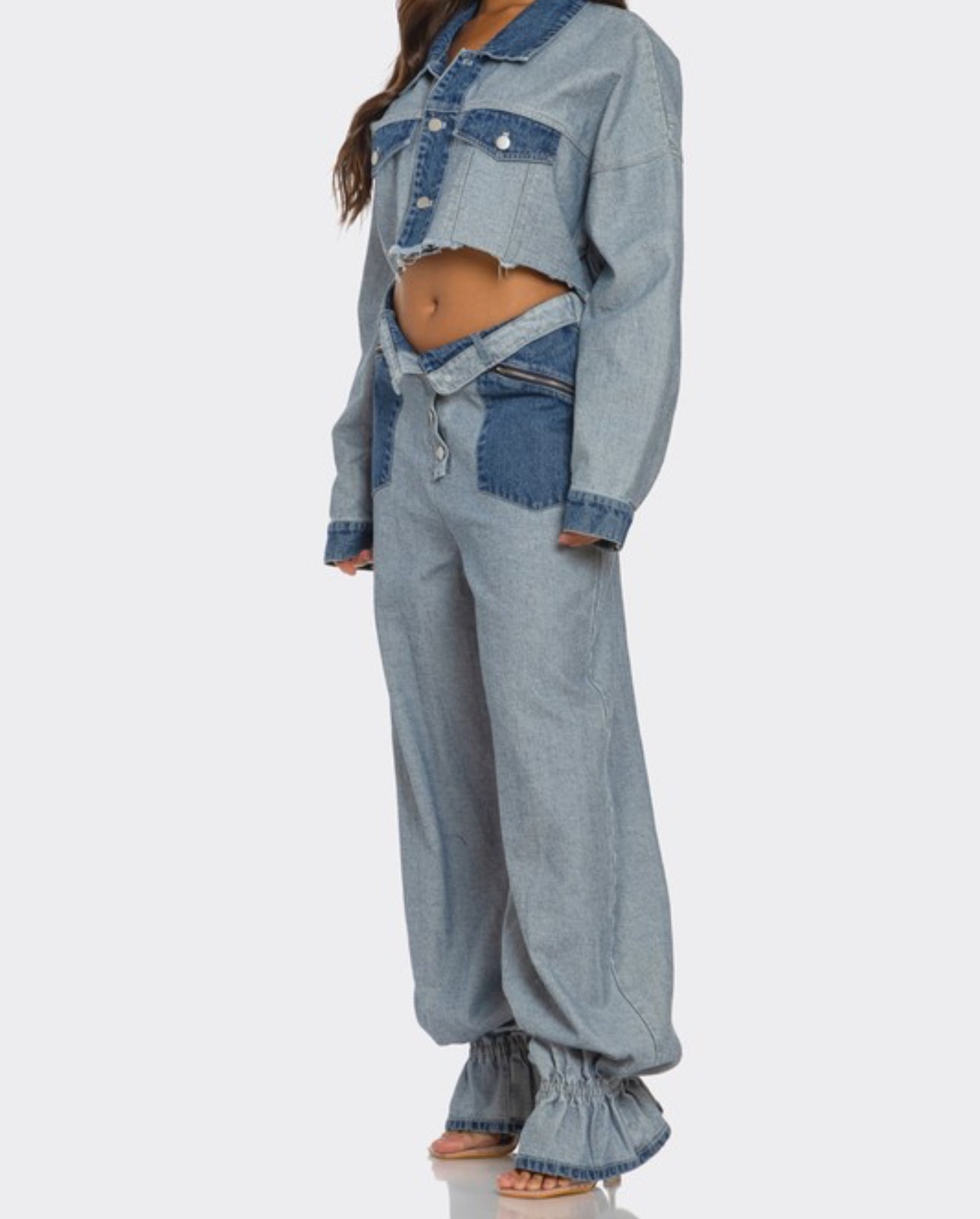 Inside Out Denim Pant Set