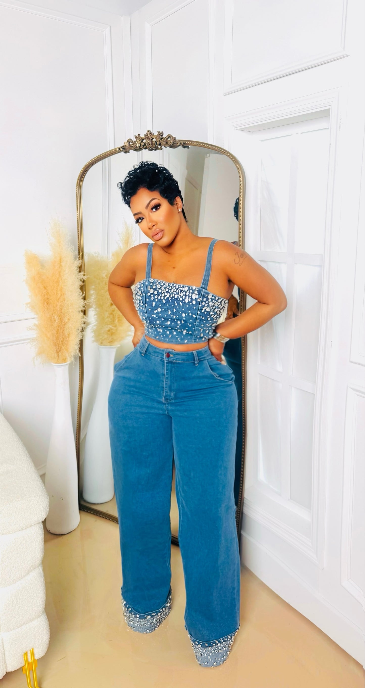 Razzle Dazzle Denim Pant Set