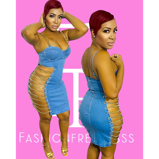 Baddest To Ever Do It Denim Dress